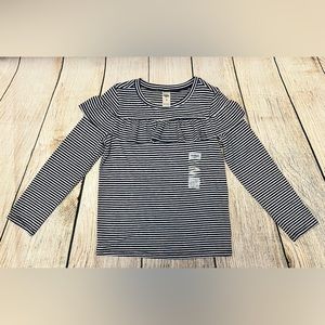 OshKosh B’gosh striped girls along sleeve top size 8